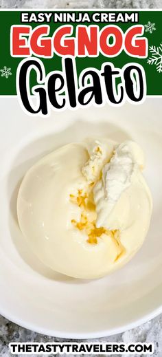 Check out my recipe for making Ninja Creami Eggnog Gelato! It’s super easy to make but the results are fantastic! Ninja Cream Recipe Gelato, Baha Blast, Coconut Gelato, Christmas Flavors, Eggnog Ice Cream, Vegan Eggnog