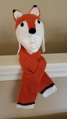 Super Cute Fox Set! A warm hat with ear flaps for extra protection during those cold windy days. Paired with a key hole scarf perfect for kids! No tying in a not or falling off just slip one end of the scarf through the premade hole. Very easy for kids! Hat With Ear Flaps, Hat And Scarf Set, Fox Hat, Horse Tail, Hat And Scarf Sets, Hat And Scarf, Cedar Rapids, Family Halloween Costumes, Ear Hats