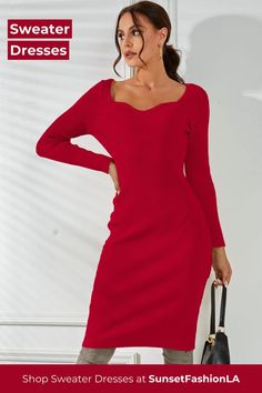 Bringing you cozy fall and winter sweater dresses for women that set the bar high on bold and sexy! Shop outfits that make the perfect statement with us. Dresses For Cold Weather, Sweater Dresses For Women, Shop Outfits, Cold Weather Dresses, Cute Sweater Dresses, Winter Sweater Dresses, Cozy Sweater Dress, Sweater Dress Outfit, Sweater Refashion