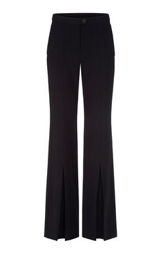 Festivity-Blk - Japanese Crepe Pants - Product Image Fitted Luxury Full-length Pants, Luxury Slim Fit Full-length Dress Pants, Luxury Stretch Ankle-length Dress Pants, Luxury 4-way Stretch Straight Pants, Luxury Pants, Japanese Crepes, Luxury 4-way Stretch Trousers, Black Trousers, Fall Collections