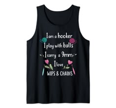 PRICES MAY VARY. I am hooker, I play with balls, I carry a 9mm, I love wips & chains, crochet-lovers, yarn tee, women's tee, funny crochet-tee for women, Crochet Mom, crochet, craft, crochet, crochet braid hook, joke, quotes, craft, Funny tee this design to your family. I'm a hooker. Joke with a ball of yarn and crochet hook. For mom, mother, grandma or any hobbyist. funny saying knitting tee, Grab this crochet-tee as a Mother's Day or any occasions for men women boys girls kids who love crocheting, crochet tee, knitting. Lightweight, Classic fit, Double-needle sleeve and bottom hem Knitting Tee, Crochet Tee, Funny Crochet, Christian Shirts Designs, Crochet Humor, Ball Of Yarn, Craft Crochet, Crochet Braid, Crochet Tank Top