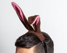 Rabbit Ears Headband, Bunny Head Band, Brown Hare Ears, Hare Costume, Children's or Adult's Photo Prop, Bunny Cosplay, Brown and Pink Cute bunny ears made of polar fleece fabric in brown and pink inserted on a plastic diadem tiara. Comes off easily for washing. The ears have a lightweight wire in them, so you can manipulate the way they appear. Fits all ages. For more animal headbands please check out this section here: https://www.etsy.com/shop/oKidz?section_id=15482496 Fitted Novelty Costume Accessories With Cat Ears, Novelty Costume Accessories With Ears For Cosplay, Novelty Costume Accessories For Cosplay With Ears, Novelty Cosplay Costume Accessories With Ears, Novelty Bunny Ears For Cosplay, Novelty Ears Headband For Costume Party, Playful Costume Hats And Headpieces For Halloween Cosplay, Playful Halloween Costume Hats And Headpieces For Cosplay, Halloween Costume Accessories Bunny Ears