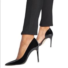 Details: * A Slip-On Pump With A Pointed Toe And Stiletto Heel. * Material: Faux-Leather * Features: Sd Dream Sole - Double The Padding For Comfort, Support, And Ease Of Movement * Outside Heel Height: 4" * Closure: Slip On * Color: Black * Size: 9.5 Never Been Worn! Come In Original Box. Same/Next Day Shipping (Est) Black Fitted Court Shoes With 4-inch Heel, Sleek Fitted Open Toe Court Shoes, Classic Fitted Court Shoes For Night Out, Elegant Black Court Shoes For Spring, Chic Fitted Court Shoes For Fall, Chic Fall Court Shoes, Chic Fitted Fall Court Shoes, Sleek Ankle-high Patent Leather Heels, Elegant Ankle-high Heels For Work