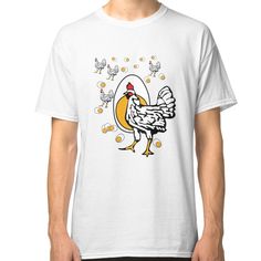 Roseanne Chicken Shirt Classic T-Shirt White Tri-blend Top With Funny Print, White Tri-blend T-shirt With Screen Print, Pre-shrunk Basic Ring-spun Cotton T-shirt, White Print Cotton T-shirt For Fan Merchandise, White Tri-blend Shirt With Screen Print, White Pre-shrunk Ring-spun Cotton T-shirt, Pre-shrunk White Ring-spun Cotton T-shirt, Roseanne Chicken Shirt, Iphone C