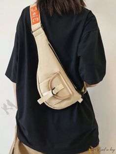 Bird in Bag - Plain Color Nylon Mini Fashionable Casual Crossbody Bag for Men and Women, Suitable for Everyday Use Crossbody Bag For Men, Commuter Backpack, Briefcase Bag, Casual Crossbody Bag, Waterproof Bag, Plain Color, Waterproof Bags, Outdoor Activity, Bird In Bag