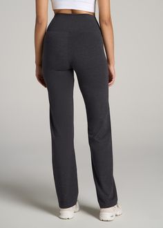 About Our Women's Cotton Straight Leg Tall Leggings A New Take on Women's Tall LeggingsGo casual or get cozy with American Tall Women's Straight Leg Cotton Leggings, specially made for the taller frame. These high-waisted tall leggings are a blend of comfort and style, designed to fit the longer legs of women 5'9" to 6'6".Features You'll Love: Fit: Straight leg, high-rise design for a flattering silhouette. Style: Chic and versatile, with a wide waistband, available in two classic and stylish co Comfort Stretch Pants For Relaxation, Solid Color Comfort Stretch Pants For Relaxation, Straight Leg Leggings With Elastic Waistband For Loungewear, Straight Leg Loungewear Leggings With Elastic Waistband, Solid Color Straight Leg Yoga Pants For Lounging, Tight Long Bottoms For Yoga, Tight Yoga Bottoms Long Pants, Full Length Tight Yoga Bottoms, Gray Tight Full-length Pants