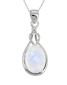 Rainbow Moonstone Solid 925 Sterling Silver Chain Knot Pendant Jewelry - YoTreasure Mystical White Moonstone Necklaces, Mystical White Moonstone Necklace, Healing White Moon Phase Jewelry, Mystical White Sterling Silver Jewelry, White Mystical Pendant Jewelry, Mystical White Pendant Jewelry, Celestial White Moonstone Jewelry, Mystical White Jewelry With Birthstone, Mystical White Birthstone Jewelry