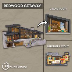 the floor plan for redwood getaway