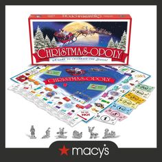 christmas and doody board game with santa's sleigh in the background