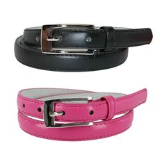 In this versatile pack you get one black belt and one with the color of your choice. Wear it with jeans, or a dress, or a long shirt, with just about anything. Accent your outfit with this stylish skinny leather belt. Made of Leather