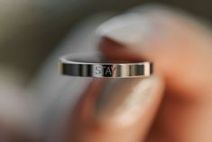 "PLEASE NOTE: Engraving is more FINE and SUBTLE in appearance as light reflects differently off of the engraving as compared to the metal surface. It is not deep engraving. There is no blackened method used to fill in the letters. Hello STAYS! ♥ We created the perfect way for you to customize your ring with any word or phrase related to SKZ that is meaningful to you, including your bias, favorite song, fandom name, dates etc. It is delicately engraved for an everyday wear. Something to have that Engraved Rings Personalized, Kids Ring, Engraved Ring, Kids Rings, Personalized Ring, Metal Surface, Favorite Song, Personalized Rings, Engraved Rings