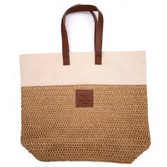 Summer Raffia Tote Treat yourself to this stylish and functional Summer raffia tote bag. Whether you are beachgoing, lounging around the resort, or heading out for the day on a sunny afternoon, this bag is your go-to resort wear tote. Made from raffia and canvas with a cotton lining, this bag is large enough to store your must-haves for your day out. Available in beige or soft apple green canvas trim. The handles and logo patch are made with vegan leather. Eco-friendly Sand-colored Shoulder Bag For Vacation, Beige Straw Beach Bag For Travel, Eco-friendly Everyday Beach Bag In Sand Color, Travel Beach Bag In Beige Straw, Beachy Beige Jute Bag, Sand Colored Straw Tote Bag For Travel, Eco-friendly Sand Colored Tote Beach Bag, Eco-friendly Sand-colored Tote Beach Bag, Beige Woven Beach Bag For Travel