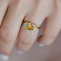 Lena Citrine Gold Ring, November Birthstone, Orange Citrine Gold Ring, 14K Gold Vermeil Ring, Vintage Natural Citrine Engagement Ring - Etsy Citrine Engagement Ring, Citrine Ring Engagement, Orange Citrine, Engagement Ring Prices, Stone Wrapping, Jewelry Organizer Box, Engagement Ring Sizes, Citrine Stone, Citrine Ring