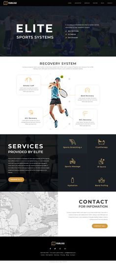 the website design for sports systems