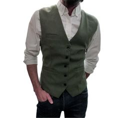 Casual Green Suit Vest Slim Fit | Formal Vest | Business Casual Vest No Longer Nwt, But Still Like New. Fitted Khaki Vest For Winter, Green Buttoned Vest For Workwear, Classic Green Vest For Winter, Classic Green Winter Vest, Elegant Fitted Green Vest, Fitted Khaki Vest For Work, Formal Fitted Green Vest, Fitted Green Vest For Fall, Green Fitted Classic Vest