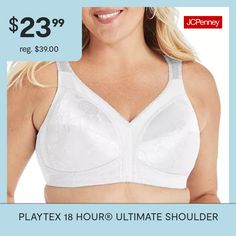 Deemed a Gotta-Have-It item for value you can count on every day! Comfort You DeserveNo Slip, Back Adjustable, Comfort Cushion Straps To Help Relieve Pressure On The Shoulders And Prevent Dig-In.Wireless Comfort.No Itchy Tags, We Are All Tagless.Support You Can TrustFuller Cups With Supportive M-frame For Amazing Support.TruSupport Bra Design That Provides A 4-way Support System: Extra Side And Extra Back Support, Fuller Cups To Reduce Spillage, And Designed With Comfort Strap(R) For All-day Co… Bra Design, Full Coverage Bra, Support System, Back Support, Full Figured, Bra, Tags, Frame, Design