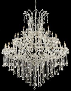 a large crystal chandelier hanging from the ceiling