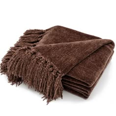 PRICES MAY VARY. SUPER SOFT & COMFY-This 60 x 80 inches chenille throw blanket is made of 100% breathable polyester, silky touching, super soft, breathable, lightweight but warm, wrinkle and fade resistant. Keep you cozy, no fuzz balls. DURABLE & STYLISH- Superior woven workmanship in very good construction, which is no shedding and won't lose shape or connection. The stylish tassel makes this beautiful throw blanket a great home decoration for sofa, couch and bed. VERSATILE & COZY- This solid c California Apartment, Cream Throw Blanket, Brown Throw Blanket, Cream Throw, Knotted Fringe, Chenille Blanket, Black Throws, Bedroom Corner, Chenille Throw