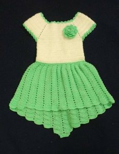 Green & beign handmade woollen frock  for 2 year girls, made with soft wool & lots of love. Handmade Cotton Crochet Dress, Hand Knitted Cotton Dresses In Cute Style, Hand-knitted Cotton Dresses In Cute Style, Cute Hand Knitted Cotton Dresses, Hand Knitted Cute Cotton Dresses, Fitted Crochet Cotton Dress In Cute Style, Cute Fitted Crochet Cotton Dress, Frock For Kids, Frocks For Kids