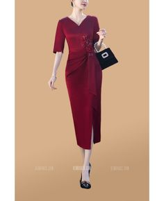 Buy classy vneck sheath special occasion dress with sleeves at wholesale price online. Free shipping and pro custom service since 2009. Elegant V-neck Banquet Dress, Elegant Bodycon V-neck Evening Dress, Holiday V-neck Evening Dress For Banquet, Formal V-neck Midi Dress, Elegant V-neck Bodycon Dress For Formal Occasions, Elegant V-neck Midi Dress For Banquet, Dressy V-neck Dress For Banquet, Elegant Knee-length Banquet Dress, Elegant Sheath V-neck Dress For Formal Occasions