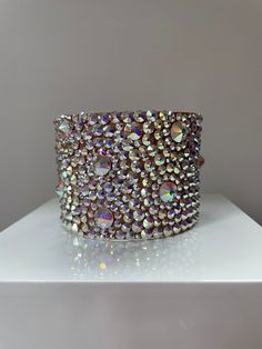 Felt Bracelet, Vera Wang Jewelry, Rapper Jewelry, Cuff Bracelets Handmade, Interior Dimensions, Bracelets Diy, Sparkle And Shine, Beaded Bracelets Diy, Crystal Ab