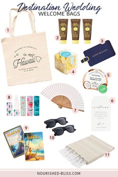 the ultimate destination wedding welcome bag