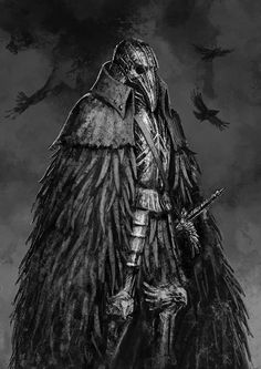 Dungeon Monsters, Gerobak Dorong, Crow Mask, Heroic Fantasy, 다크 판타지, Knight Art, Bloodborne, Dnd Art, Fantasy Armor