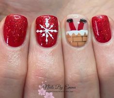 Classy Christmas Nails, Luminary Nails, Festive Christmas Nails, Santa Nails, Cute Simple Nails