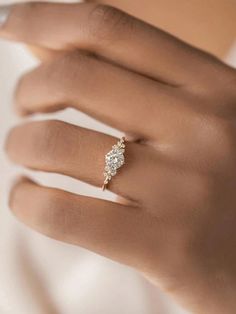 Gold  Collar  925 Sterling Silver   Embellished   Fine Jewelry Snowdrift Ring, Melanie Casey, Diamond Ring, Platinum, Engagement Rings, Band, Ring, Stone, Flowers