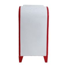 a white and red paper towel dispenser on a white background with clippings