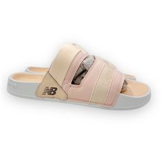 New Balance Women's 202 V2 White / Pink / Peach Slip On Slides / Sandals / Shoes. Official Colorway Is Vintage Rose / Sea Salt / Champagne Metallic. Women's Size 12. Condition: New Without Box. New To Poshmark? Sign Up Using Invite Code: Tentoday For $10 Off Your Purchase! Sporty Beige Sandals With Round Toe, Sporty Beige Sandals For Summer, Spring Pink Open Toe Sneakers, Pink Spring Sandals, Open Toe Slides For Streetwear, White Low-top Sandals For Spring, Sporty Beige Open Toe Sandals, White Low-top Sport Sandals For Spring, Pink Low-top Sandals For Spring