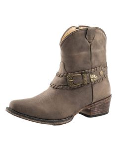 PRICES MAY VARY. BEAUTIFUL COLOR- Super Cute 7 inch short fashion Cowgirl Boot with Textile Heel styling. COMFORTABLE CUSHION INSOLE - Everyone loves the comfortable cushion insole designed to keep you comfortable all the time. LOOKS AND FEELS LIKE REAL LEATHER - This Fashion Short Western Boot is crafted from high quality synthetic leather which combines style, comfort, and durability all at a value price. SNIP TOE PROFILE - Snip Toe Fashion Cowgirl Boot with fashion western heel and long weari Short Western Boots, Short Cowboy Boots, Classic Cowboy, Insole Design, Handcrafted Boots, Western Boots Women, Leather Harness, Cowboy Boots Women, Western Boot