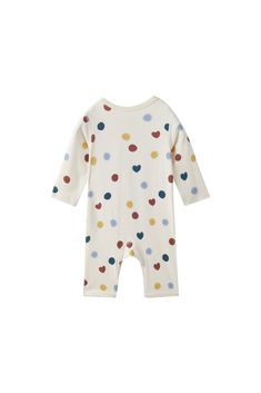 Delight your little one with this adorable Baby Organic Kimono Sleeper. Made with the softest organic cotton, this cozy sleeper is gentle on delicate skin and features a timeless holiday pattern. Enjoy a restful night knowing your sweet one is safe and comfortable. -100% GOTS Certified Organic Cotton. -Color: Merry Dots Cream Long Sleeve Onesie For Bedtime, White Organic Cotton Sleepwear For Bedtime, White Organic Cotton Long Sleeve Sleepwear, Warm Cozy Christmas, Adult Pajamas, Pajama Dress, Romper And Jacket, Pets For Sale, Holiday Patterns