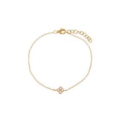 14K Gold Diamond Four Leaf Clover Bracelet 14K - Adina's Jewels Four Leaf Clover Bracelet, Diamond Anklet, Clover Design, Clover Bracelet, Bold Rings, Anklet Bracelet, Charm Bangle, Shop Engagement Rings, Four Leaf