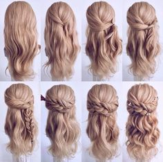 Wedding Hair How To, Bridal Hair Diy, Diy Bridal Hairstyles, Updos For Shoulder Length Hair, Simple Updos, Half Up Hairstyles, Pearl Hair Pin Wedding, Guest Hair