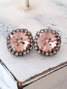 Blush earringsBlush pink stud earringsOxidized by EldorTinaJewelry Glamorous Prong Set Crystal Earrings For Wedding, Glamorous Prong-set Crystal Earrings For Wedding, Pink Crystal Rhinestone Earrings For Wedding, Pink Round Crystal Earrings For Formal Occasions, Pink Cubic Zirconia Crystal Earrings For Wedding, Glamorous Crystal Earrings With Prong Setting For Wedding, Dazzling Pink Earrings For Wedding, Pink Crystal Wedding Earrings, Pink Crystal Earrings For Wedding