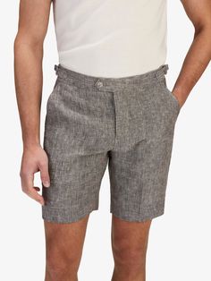 Men's shorts - Linen shorts from John Henric
This summer's must-have garments are these comfortable, stylish linen shorts. The fit ensures easy movement, while the carefully tailored details add a touch of sophistication. These shorts seamlessly transition from casual strolls on the beach to weekend brunches with friends.

Material: 100% Linen Classic Linen Bermuda Shorts For Summer, Classic Short Linen Bottoms, Classic Linen Shorts, Classic Linen Bottoms With Short Legs, Classic Bermuda Shorts With Built-in Shorts For Summer, Shorts Linen, Linen Shorts, Men's Shorts, Mens Shorts