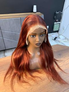 Wig Business, Wigs Color, Ginger Hair Color, Lace Hair, Human Hair Lace Wigs, Ginger Hair, Ely, Lace Wig, Hairstyle Ideas