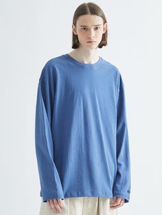 Editor's NotesMINIMAL PROJECT's t-shirt features oversized fit and pigment washed fabric.- Round neck t-shirt- Long sleeves- Oversized fit with dropped shoulder- Natural fit- Dropped shoulder lineMeasurements (inch)M / L / XL- Shoulder: 20.47 in. / 21.25 in. / 22.04 in.- Chest: 21.25 in./ 22.04 in./ 22.83 in.- Sleeve: 23.22 in./ 23.62 in./ 24.01 in.- Hem: 20.47 in./ 21.25 in./ 22.04 in.- Length: 27.16 in./ 28.34 in./ 29.52 in.Composition & Care- 100% Cotton- Wash separately in cold water- Dr Relaxed Fit Washed Blue T-shirt, Boxy Fit Washed Tops With Crew Neck, Boxy Fit Crew Neck Top With Washed Detail, Oversized Washed Tops With Drop Shoulder, Oversized Washed Drop Shoulder Tops, Oversized Washed Drop-shoulder Top, Washed Boxy Fit Top With Crew Neck, Oversized Washed Top With Drop Shoulder, Oversized Acid Wash Cotton Tops