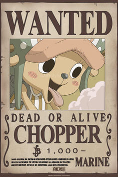 a wanted poster for a dead or alive chopper