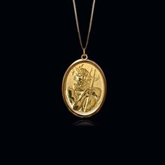 Elevate your style with our 14k Gold Poseidon Pendant. This solid gold necklace showcases exquisite craftsmanship, symbolizing the power and mystique of Greek mythology. The 14 karat gold Poseidon pendant is more than just jewelry; it's a fine representation of the legendary Greek god and the timeless allure of mythology, also available in 18k yellow gold. PENDANT INFORMATIONThis pendant is made of real, solid gold.• Made in USA• Material: 14k or 18k solid gold• Finish: polished• Height: 1.25" ( Greek God Jewelry, Greek Ocean, Ocean God, Necklace Pendant For Men, Solid Gold Necklace, Greek God, Mens Pendant, Greek Gods, Greek Mythology