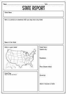 the united states report sheet is shown in black and white, with an outline map