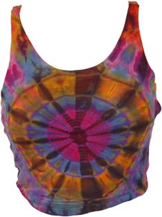 This bright soft crop top has a deep purple galaxy look in tie-dye colors and a hippie style of its own, for a stylish free-spirited look. It goes with any bohemian lowers! The tie dye has a bright purple base with orange and blue hues. #tlb #Sleeveless #beachwrap #bohemianfashion #Handmade #TieDye #BohemianTop Multicolor Hippie Crop Top, Multicolor Rave Tops For Festival, Multicolor Rave Festival Tops, Rave Style Multicolor Tops For Festivals, Bohemian Crop Top For Music Festival, Bohemian Tie Dye Crop Top, Hippie Festival Crop Top, Casual Multicolor Crop Top For Music Festival, Multicolor Cropped Top For Festival