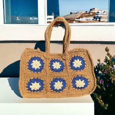 Crochet Raffia Tote Bag Straw Summer Beach Woven Bag Gift - Etsy Casual Square Crochet Beach Bag, Beige Square Shoulder Bag For Beach, Spring Vacation Crochet Beach Bag, Summer Crochet Beige Shoulder Bag, Handmade Rectangular Shoulder Bag For Vacation, Square Shoulder Bag For Beach In Summer, Large Square Crochet Bag For Summer, Rectangular Crochet Bag With Large Capacity For Vacation, Summer Large Capacity Square Crochet Bag