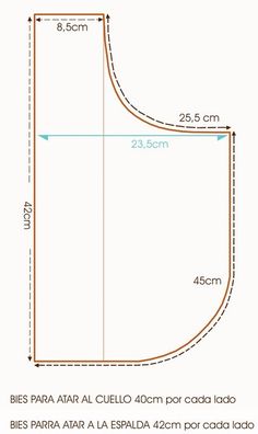 the pattern is shown with measurements for each piece