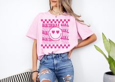 Preppy Shirt Designs, Preppy Tshirt Designs, Cute Birthday Shirts, Birthday Shirt Ideas, Preppy Birthday, Smiley Face Shirt, Preppy Shirt, Deer Shirt, Checker Print