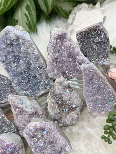 Adorable light purple and gray aura amethyst clusters with tons of sparkle! Some of these can sit a couple different ways. The base amethyst clusters are from Brazil. These amethyst are coated with a thin metal to give them the aura finish. The photo with the ruler shows the tallest and shortest pieces. You will receive the exact aura amethyst cluster you choose from the menu! When you change the menu selection, the photo will update to the assigned item. Larger options available on the website Gray Aura, Aura Amethyst, Crystal Properties, Amethyst Cluster, Crystal Shop, Art Challenge, The Menu, Light Purple, Ruler