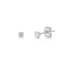 Genuine 14K White Gold CZ stud earrings with Comfortable gold push-backs. Forget about the cheap earrings that tarnish in less than a month, these gold CZ stud earrings are guaranteed to never tarnish! Gold is a metal that does not tarnish and that can be worn anywhere including in the shower, pool or anywhere there may be moisture. Also great for sensitive ears that can only wear REAL gold. The smaller sizes are great for kids (3mm to 5mm) to wear as a primary earring and great for adults to we Multiple Earrings, Cheap Earrings, White Gold Solitaire, Cz Stud Earrings, Earrings Women, Everyday Earrings, Sensitive Ears, Guys And Girls, Real Gold