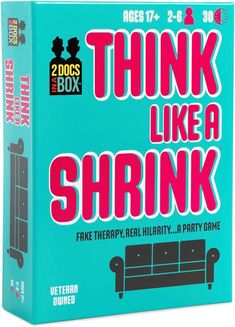 think like a shrink card game in a box with the words think like a shrink on it