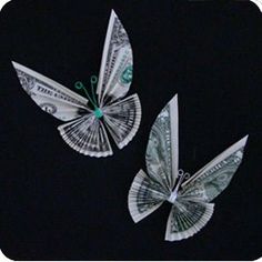 Money-flies Money Origami Tutorial, Folding Money, Dollar Origami, Tout Rose, Folding Origami